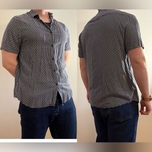 Ricky Singh Denim and Flowers Men's Blue and White Patterned Shirt